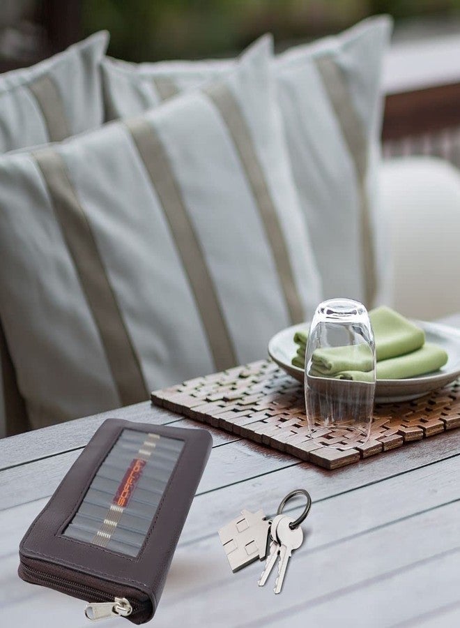 SaFFron Décor Genuine Leather Ladies Wallets for Debit Card, Passport, IDs Storage (9X4.5X1 inches) - Image 4